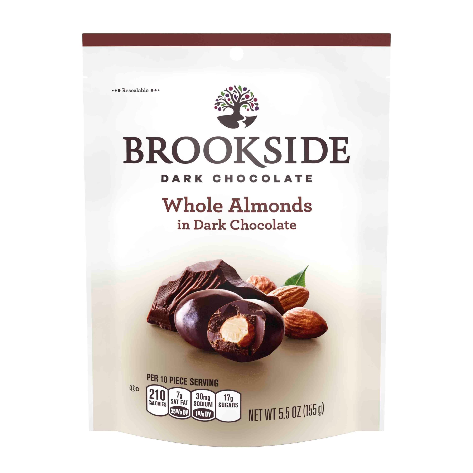 slide 1 of 4, Brookside Dark Chocolate Covered Whole Almonds, 5.5 oz