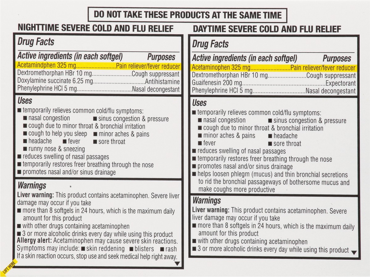 slide 5 of 9, TopCare Cold/Flu Severe Day/Night Softgels, 1 ct