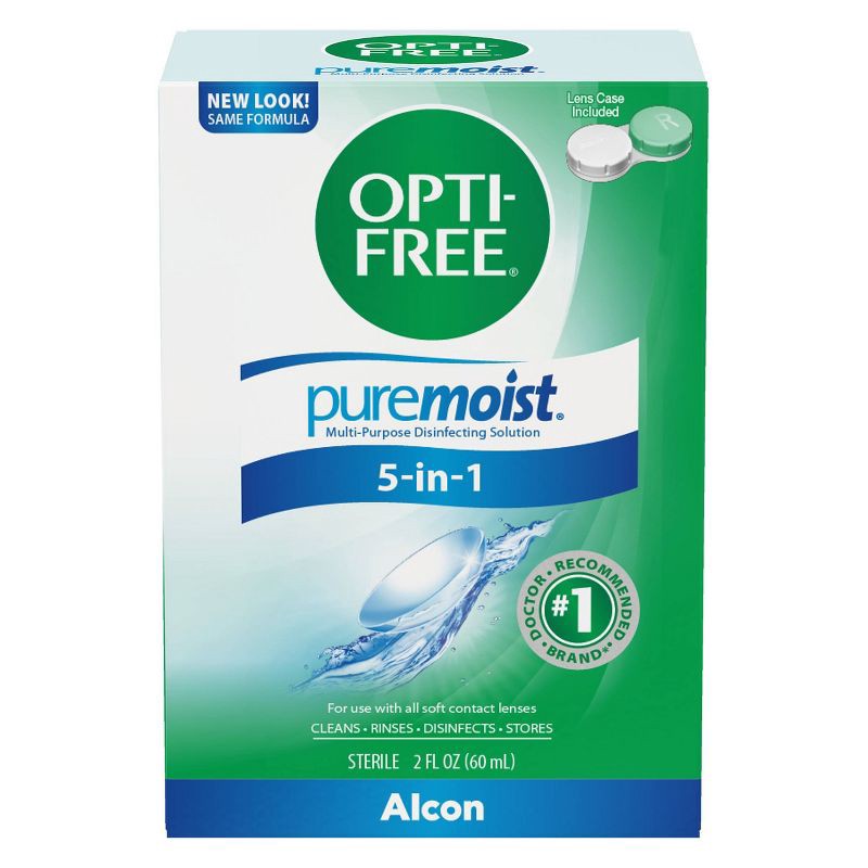slide 7 of 7, Opti-Free PureMoist Multi-Purpose Disinfecting Contact Lens Solution - 2 fl oz, 2 fl oz