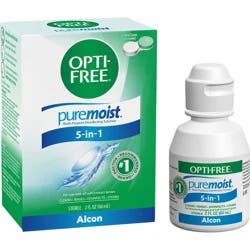 Opti-Free PureMoist with Hydraglyde Multi-Purpose Contact Lens Solution with case - Trial & Travel - 2 fl oz