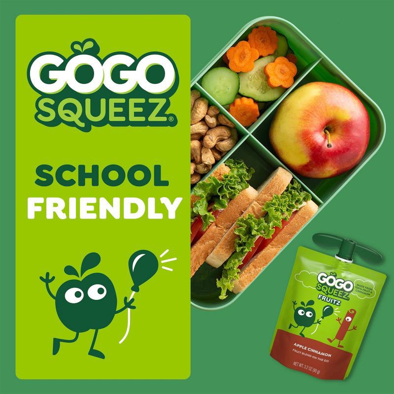 slide 8 of 8, GoGo SqueeZ No Sugar Added Applesauce and Fruit Puree Apple Cinnamon - 38.4oz/12ct, 38.4 oz, 12 ct