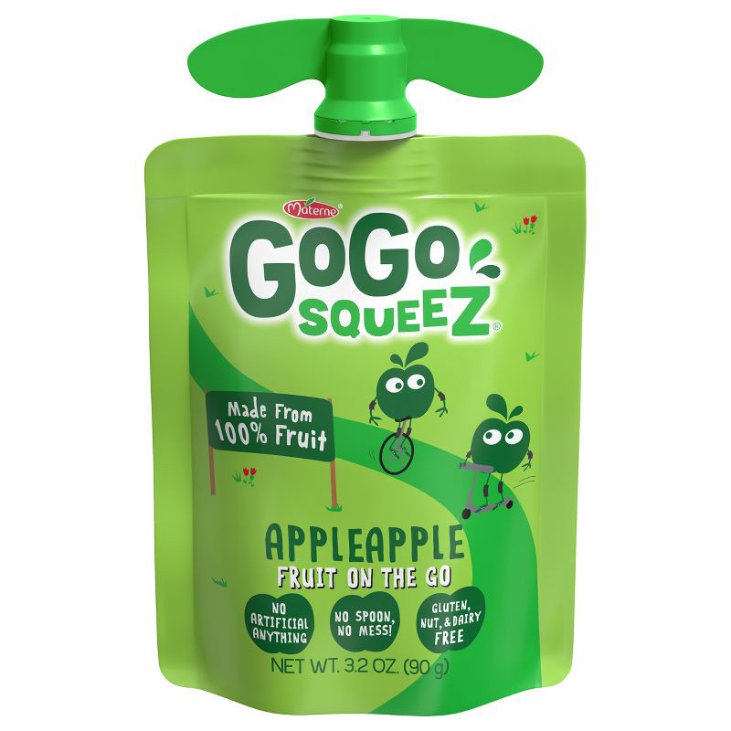 slide 3 of 6, GoGo SqueeZ No Sugar Added Applesauce and Fruit Puree Apple Apple - 12.8oz/4ct, 4 ct; 12.8 oz