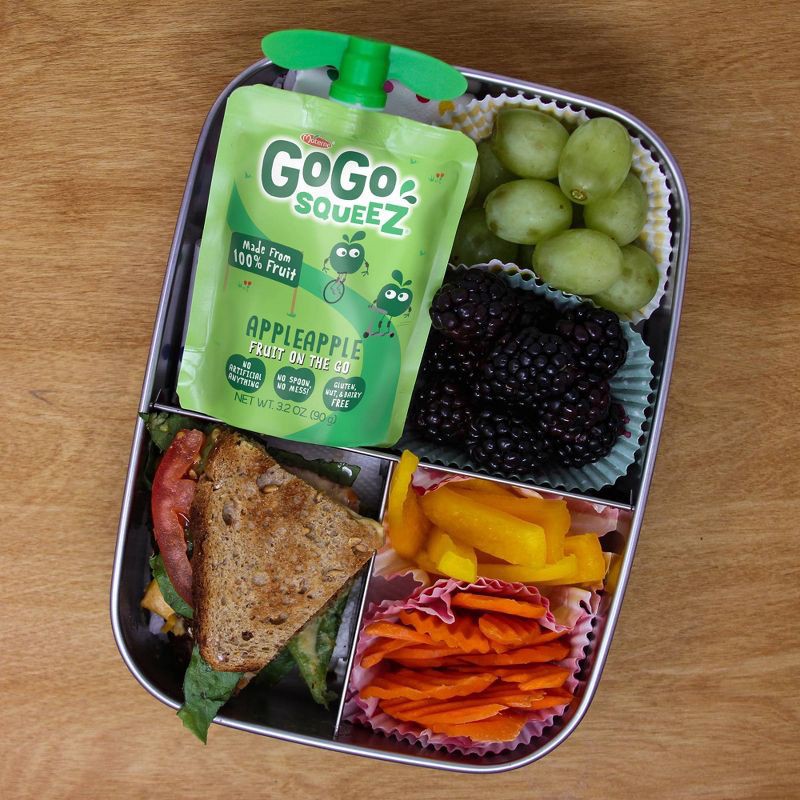 slide 5 of 6, GoGo SqueeZ No Sugar Added Applesauce and Fruit Puree Apple Apple - 12.8oz/4ct, 4 ct; 12.8 oz