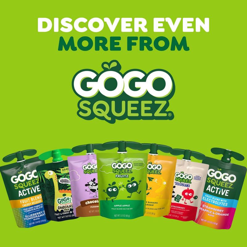 slide 9 of 9, GoGo SqueeZ No Sugar Added Applesauce and Fruit Puree Apple Apple - 12.69oz/4ct, 4 ct; 12.8 oz