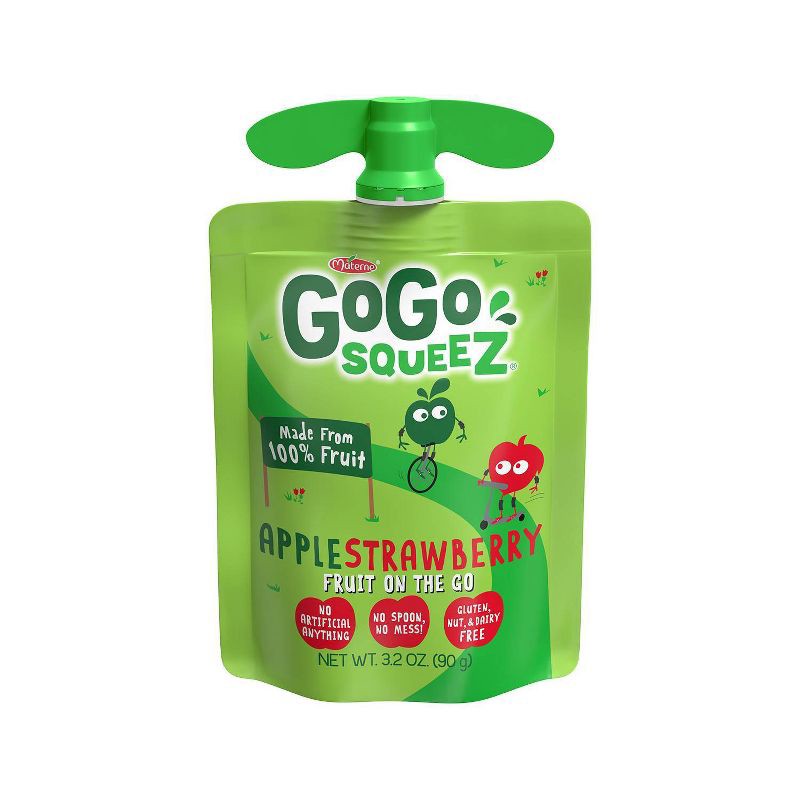 slide 4 of 8, GoGo squeeZ Applesauce, Apple Strawberry - 3.2oz/12ct, 12 ct; 3.2 oz