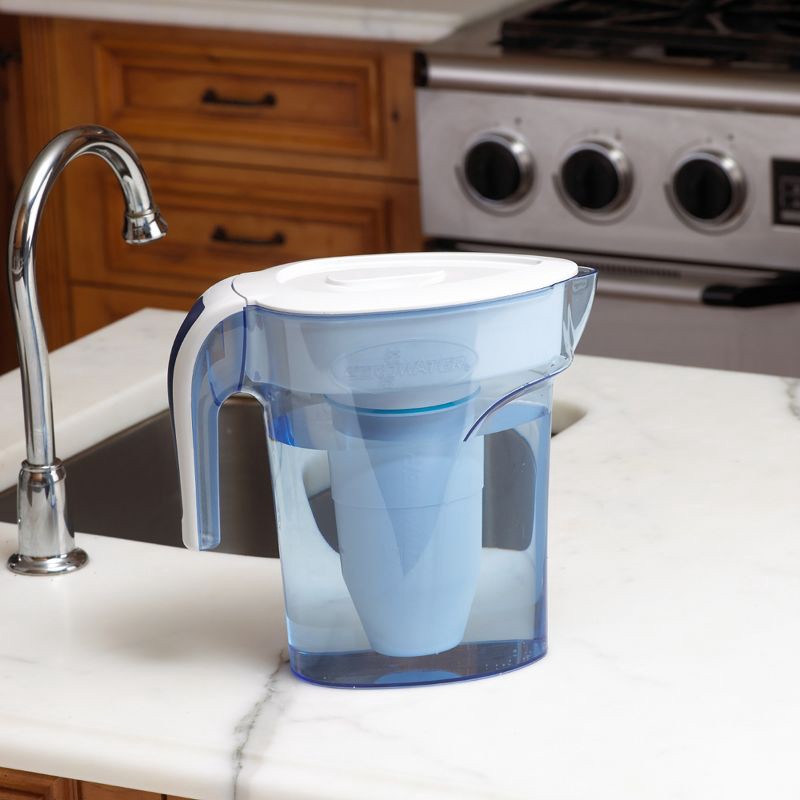 slide 2 of 8, ZeroWater 7 Cup Pitcher with Ready-Pour + Free Water Quality Meter, 1 ct