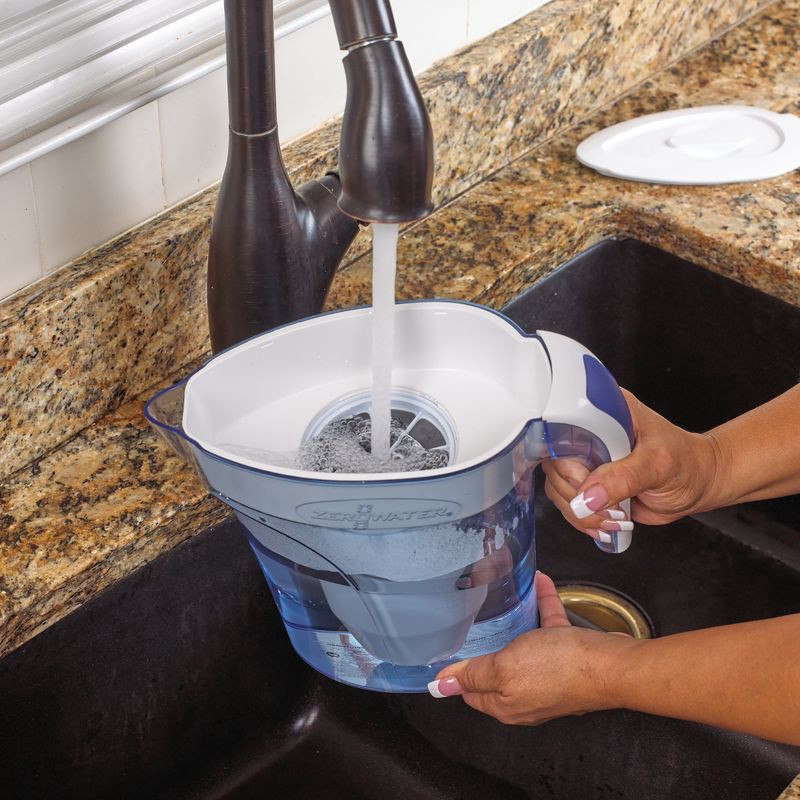 slide 3 of 8, ZeroWater 7 Cup Pitcher with Ready-Pour + Free Water Quality Meter, 1 ct