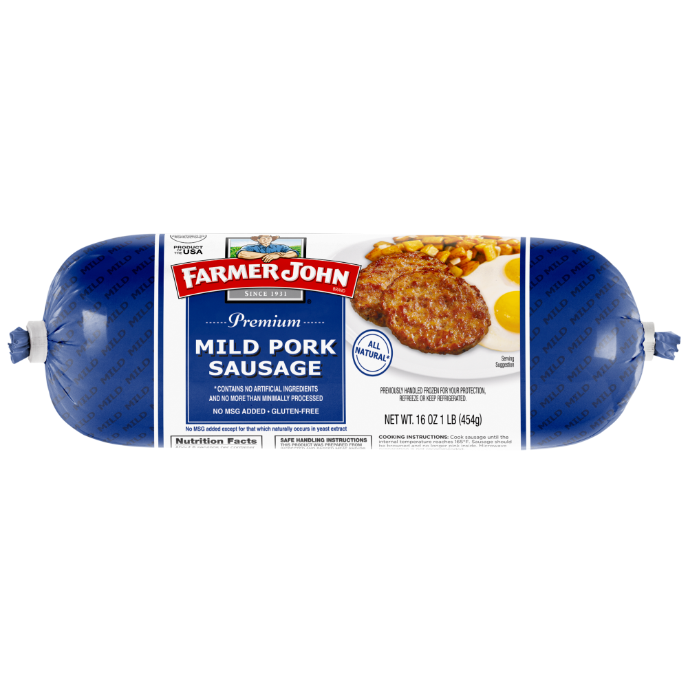 slide 1 of 2, Smithfield Farmer John Premium Mild Pork Frozen Sausage, 16 oz