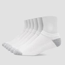 Hanes Premium Men's X-Temp Breathable No Show Socks 6pk - White 6-12: Moisture Wicking, Midweight, Ribbed
