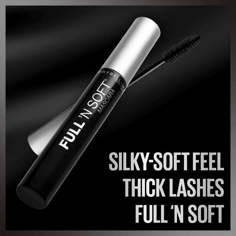 slide 6 of 6, Maybelline Full 'N Soft Washable Mascara - 301 Very Black - 0.28 fl oz, 0.28 fl oz