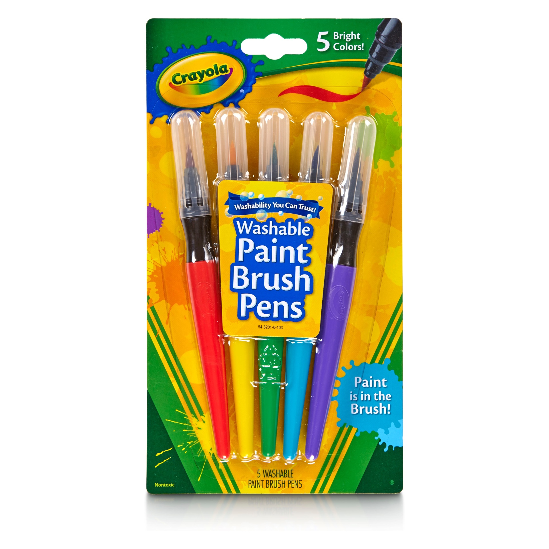 slide 1 of 5, Crayola 5ct Paint Brush Pens, 5 ct