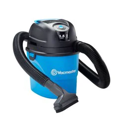 Vacmaster 1.5gal Wet/Dry Vac with Bonus Car Nozzle: Portable Electric Shop Vacuum, Multi-Surface, 600W, Corded