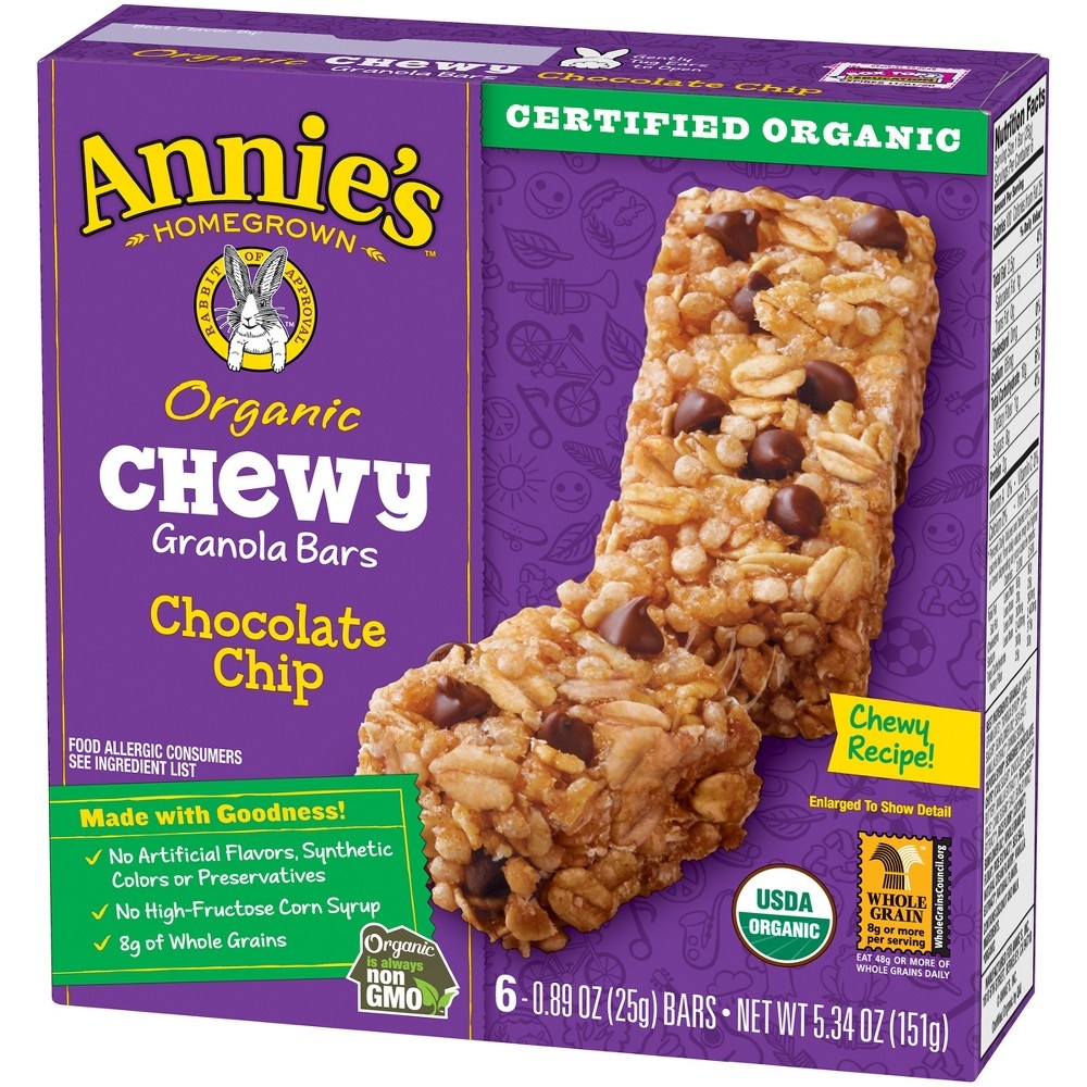 slide 2 of 2, Annie's Chewy Granola Bar Chocolate Chip Granola, 5.28 oz, 6 ct