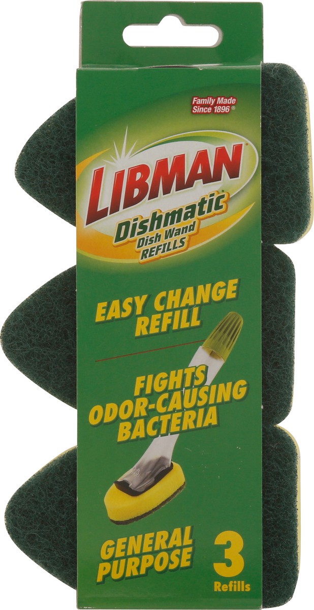 slide 9 of 9, Libman Dishmatic Dish Wand Refills 3 ea, 3 ct