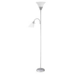 Tochiere with Task Light Floor Lamp Gray (Includes LED Light Bulb) - Room Essentials