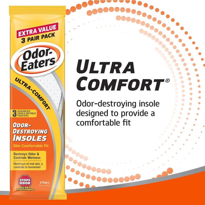 slide 2 of 10, Odor-Eaters Comfort Shoe Insole - 3ct, 3 ct