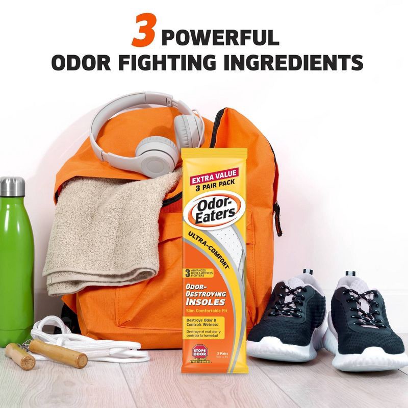 slide 8 of 10, Odor-Eaters Comfort Shoe Insole - 3ct, 3 ct