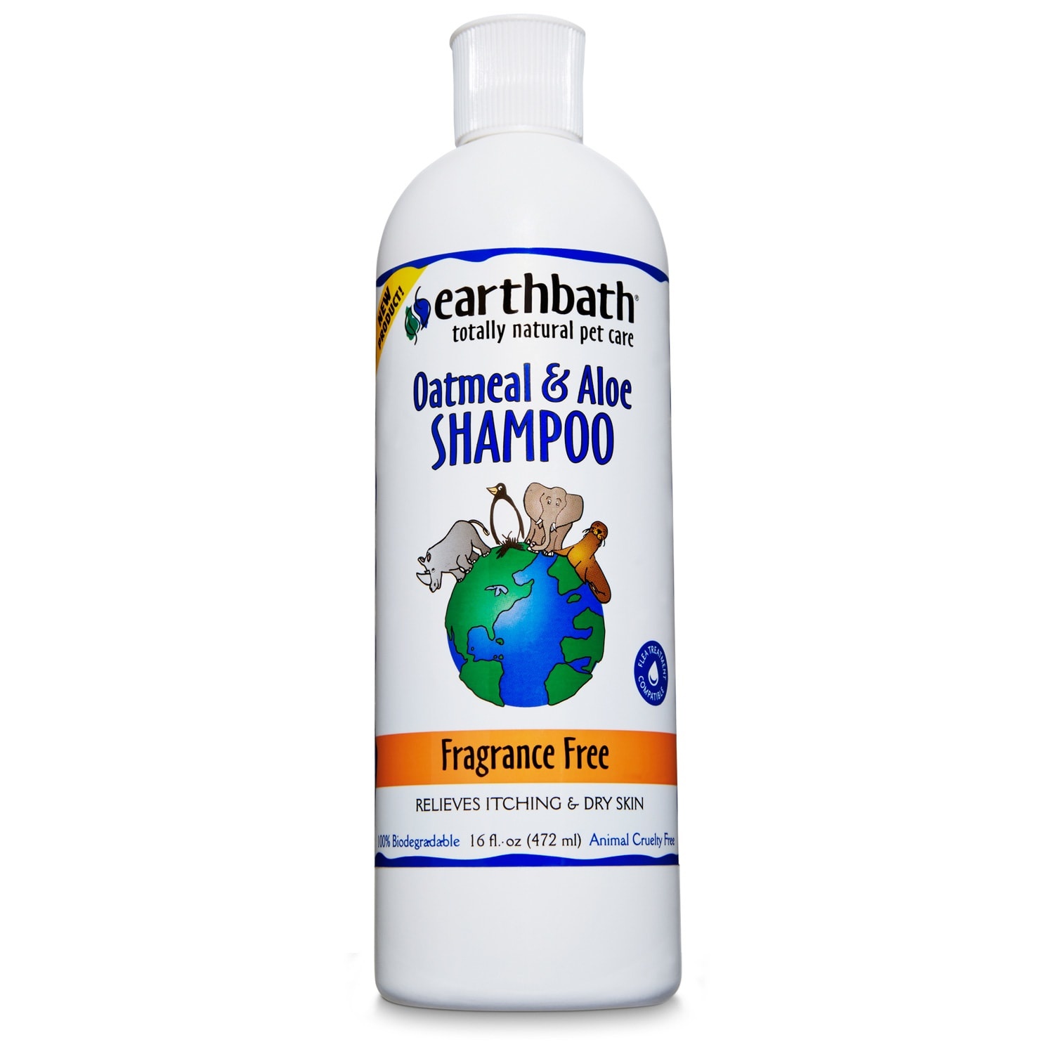 slide 1 of 1, earthbath Fragrance Free Oatmeal & Aloe Totally Natural Pet Shampoo, 16 fl oz
