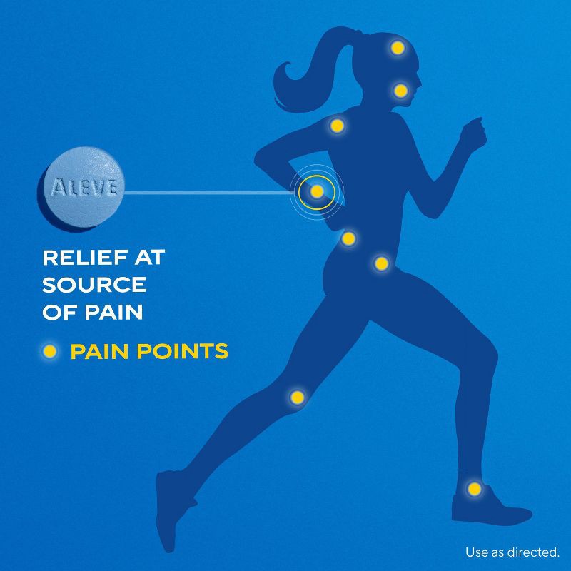 slide 3 of 8, Aleve NSAID Tablets with Easy Open Arthritis Cap, Naproxen Sodium, for Pain Relief - 200ct, 200 ct