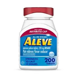 Aleve Naproxen Sodium Arthritis Pain Reliever & Fever Reducer Tablets (NSAID) - 200ct
