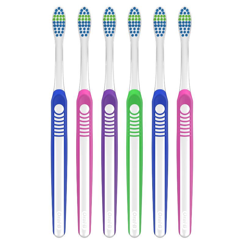 slide 2 of 8, Oral-B Indicator Contour Clean Toothbrushes, Soft - 6ct, 6 ct