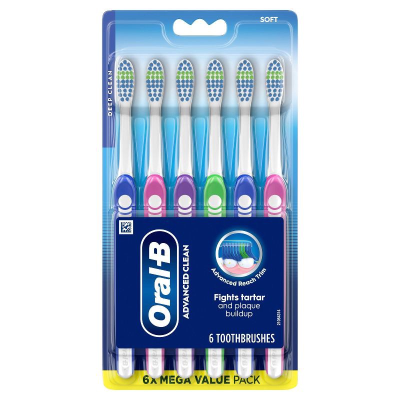 slide 2 of 10, Oral-B Indicator Contour Clean Toothbrushes, Soft - 6ct, 6 ct