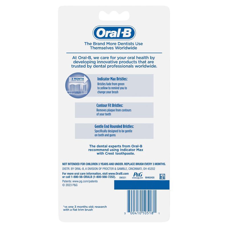 slide 3 of 8, Oral-B Indicator Contour Clean Toothbrushes, Soft - 6ct, 6 ct