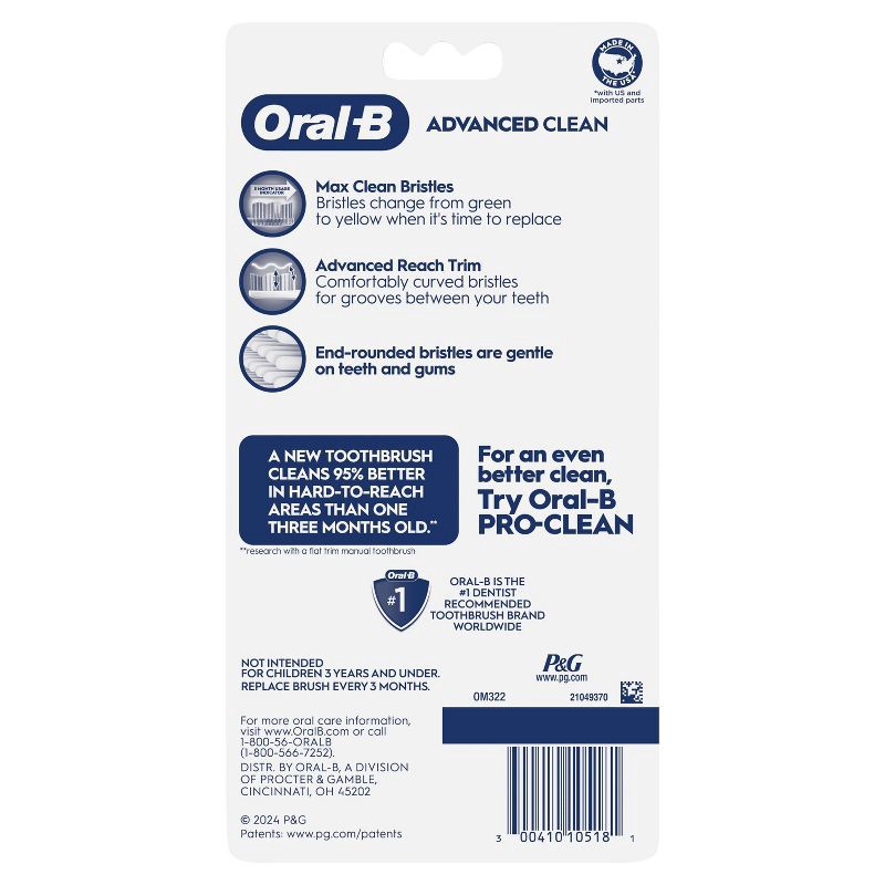 slide 4 of 10, Oral-B Indicator Contour Clean Toothbrushes, Soft - 6ct, 6 ct