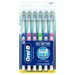 Oral-B Indicator Contour Clean Toothbrushes, Soft - 6ct