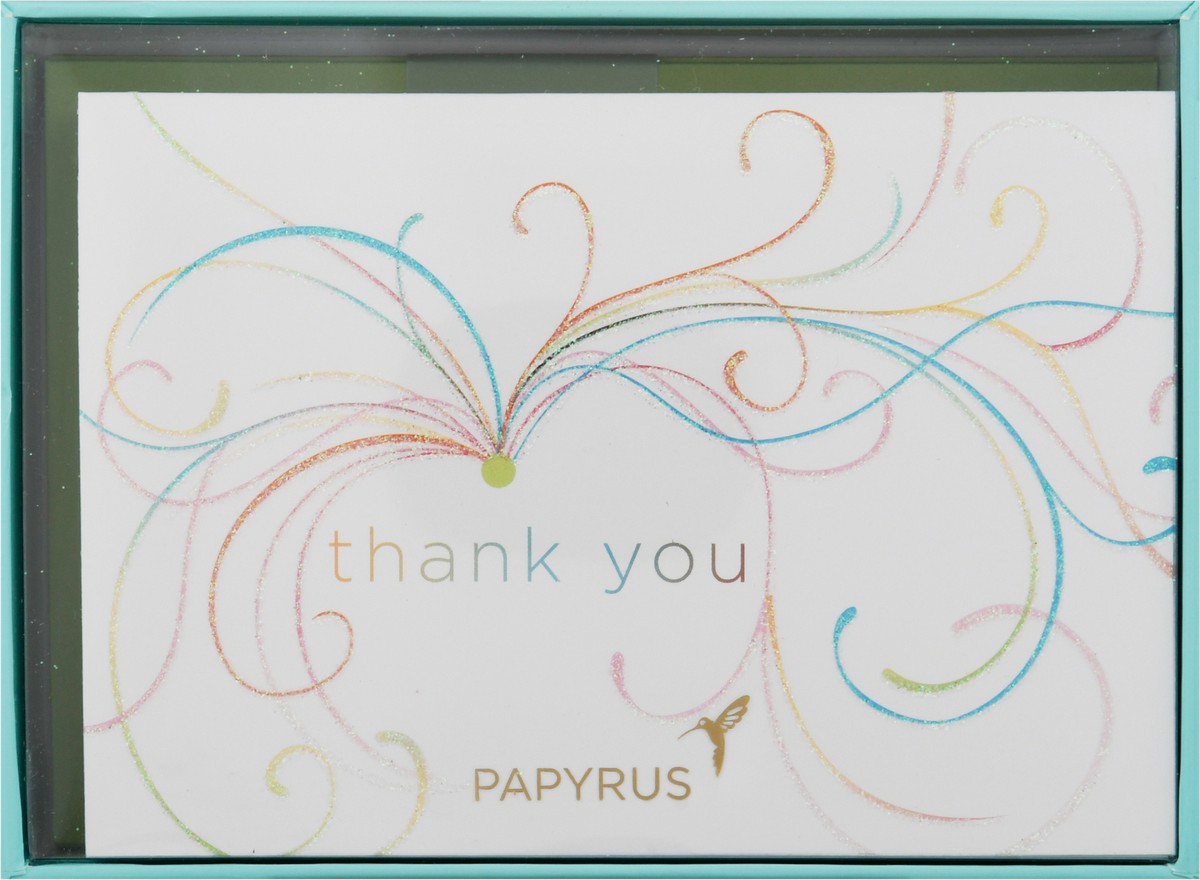 slide 9 of 12, Papyrus Swirl Thanks Note Cards 1 ea, 1 ct