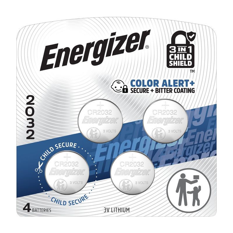 slide 1 of 10, Energizer 2032 Batteries 4pk - Lithium Coin Battery, 4 ct