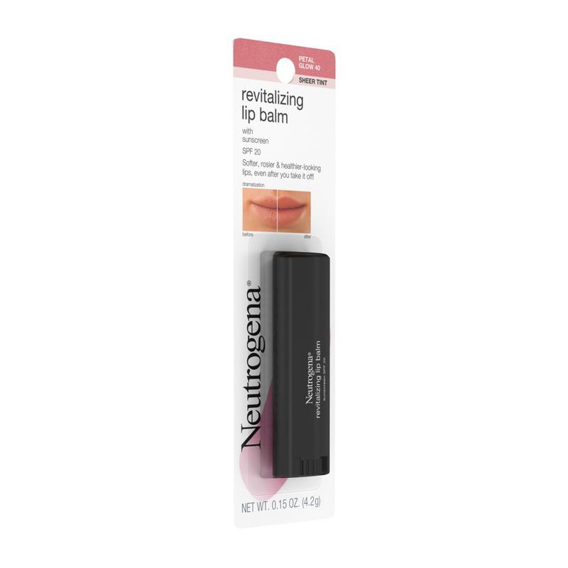 slide 3 of 6, Neutrogena Revitalizing and Moisturizing Tinted Lip Balm, SPF 20 - 40 Petal Glow - 0.15oz, 0.15 oz