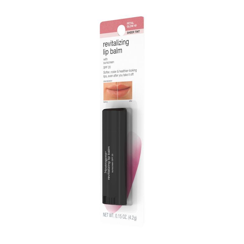 slide 4 of 6, Neutrogena Revitalizing and Moisturizing Tinted Lip Balm, SPF 20 - 40 Petal Glow - 0.15oz, 0.15 oz