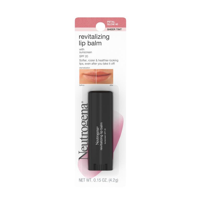 slide 1 of 6, Neutrogena Revitalizing and Moisturizing Tinted Lip Balm, SPF 20 - 40 Petal Glow - 0.15oz, 0.15 oz