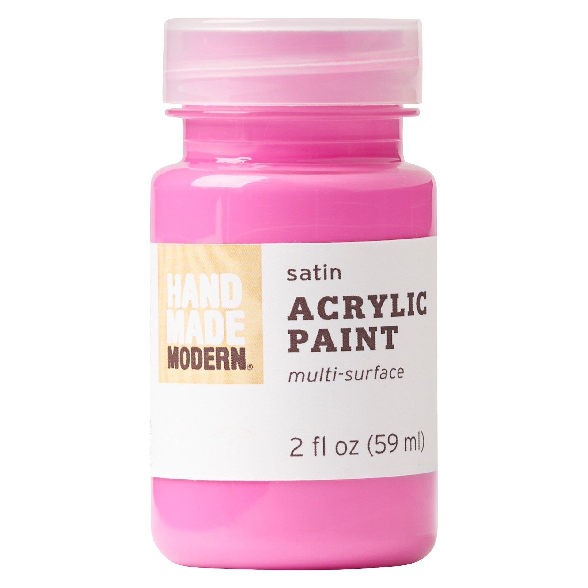 slide 1 of 1, Hand Made Modern Satin Acrylic Paint - Azalea, 2 oz