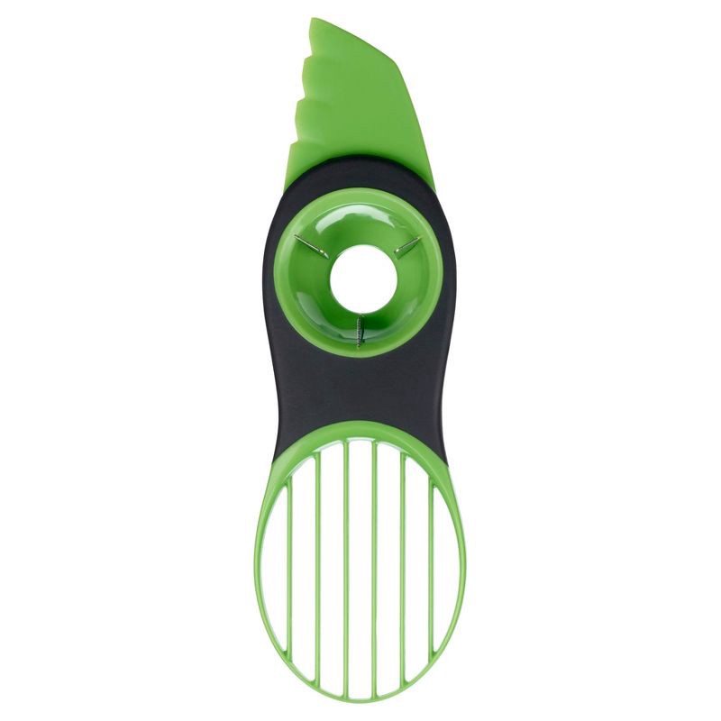 slide 2 of 8, OXO 3In1 Avocado Slicer Green, 1 ct