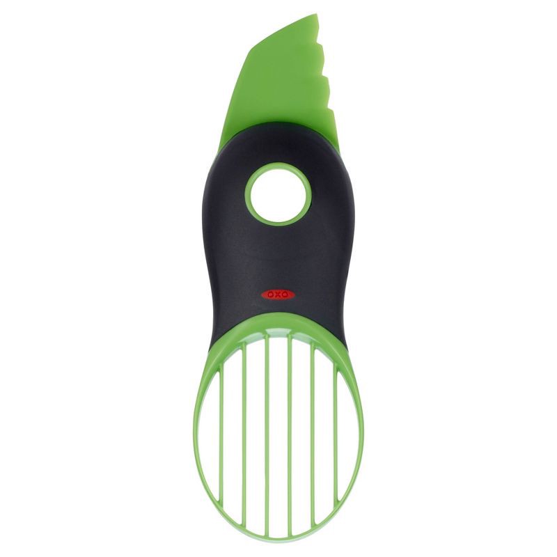 slide 1 of 8, OXO 3In1 Avocado Slicer Green, 1 ct