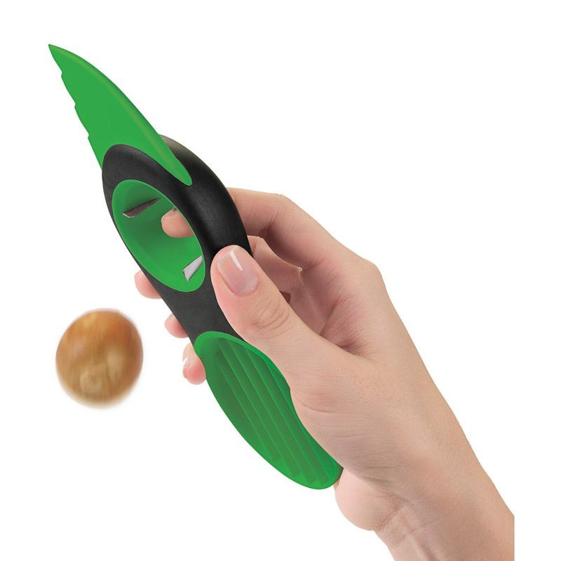 slide 5 of 8, OXO 3In1 Avocado Slicer Green, 1 ct