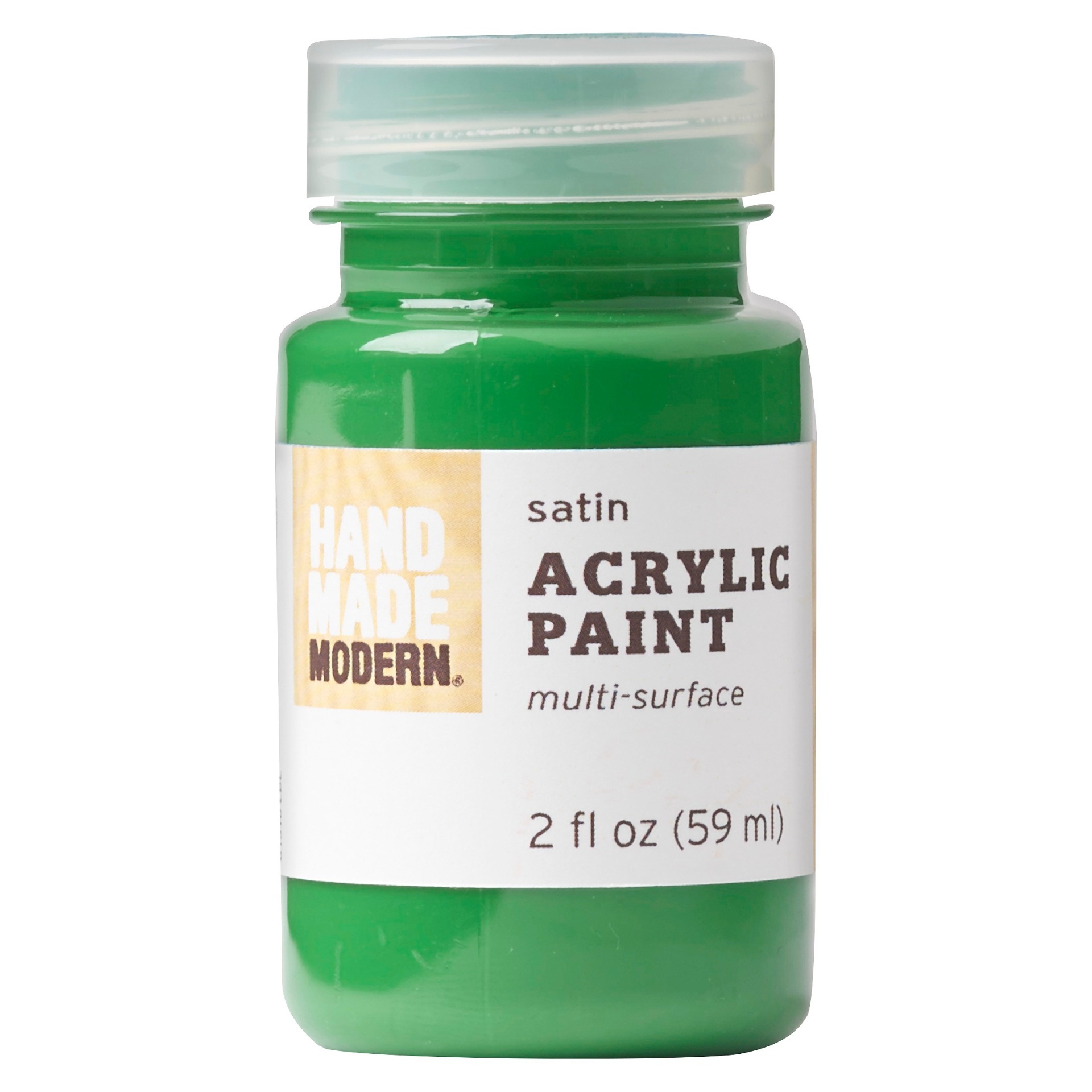 slide 1 of 1, Hand Made Modern Satin Acrylic Paint - Emerald, 2 oz