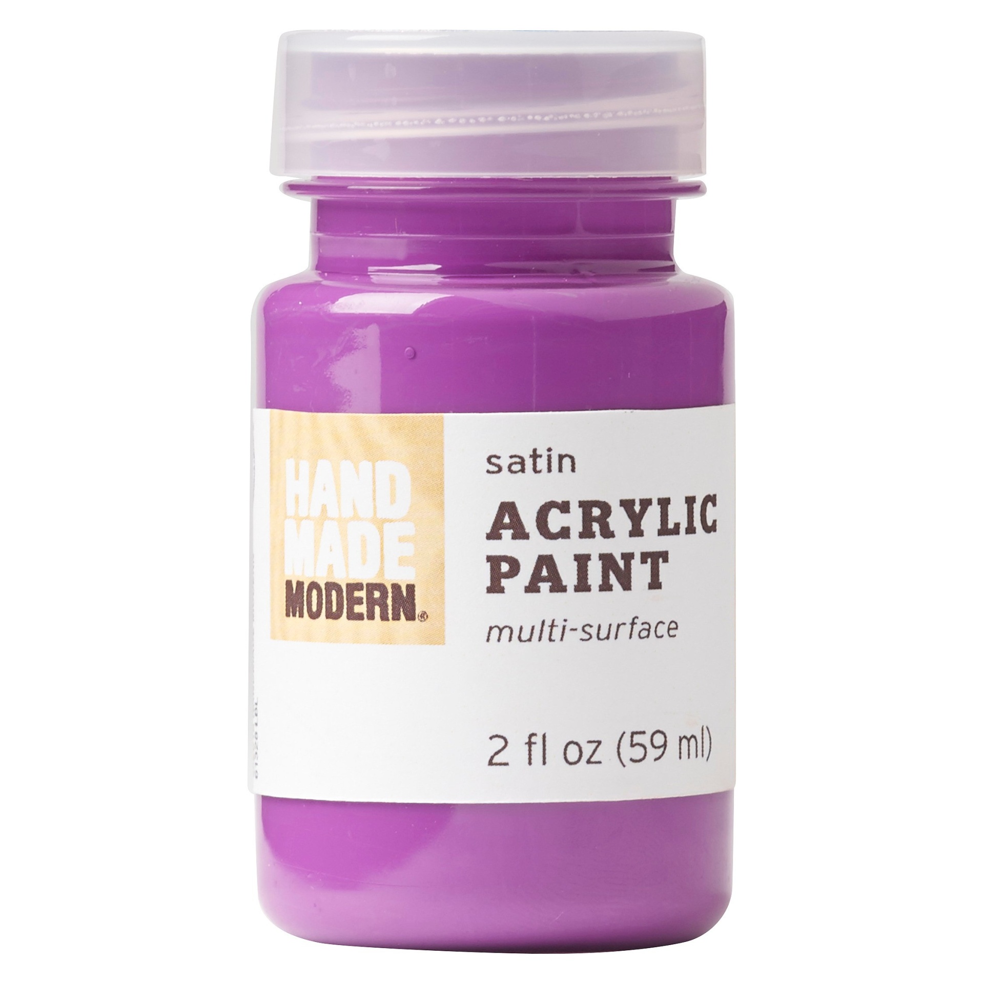 slide 1 of 1, Hand Made Modern Satin Acrylic Paint - Violet, 2 oz