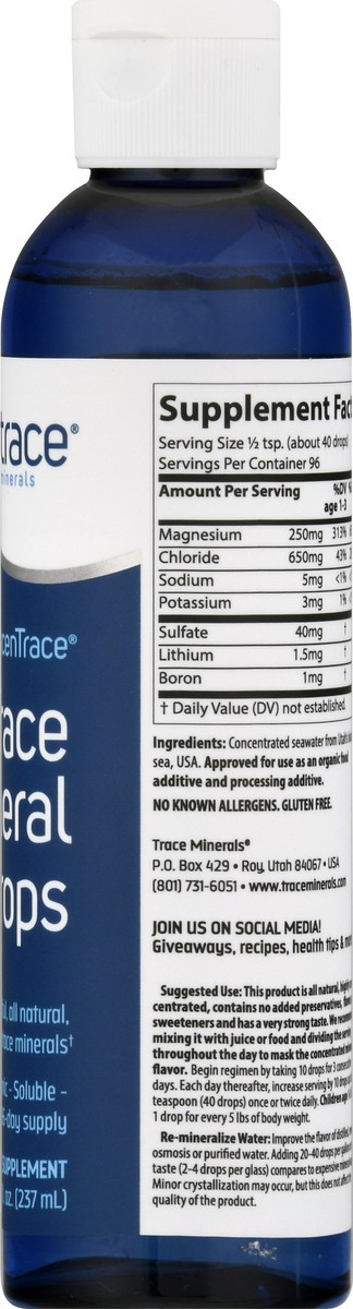 slide 7 of 12, Trace ConcenTrace Trace Mineral Drops 8 oz, 8 oz