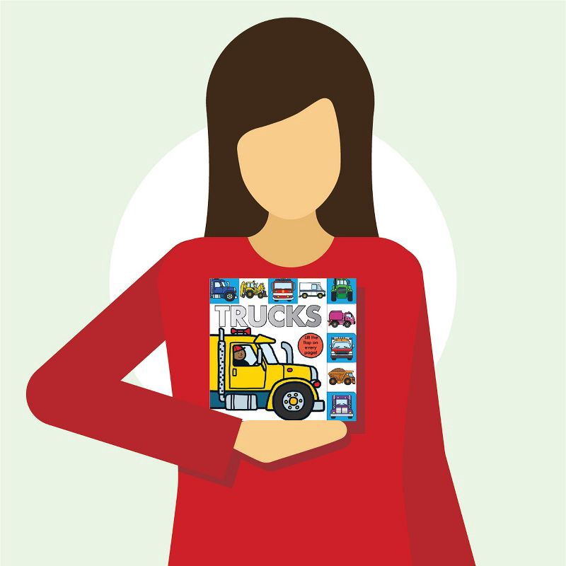 slide 2 of 2, Macmillan Publishers Lift-the-Flap Tab: Trucks (Board Book) by Sarah Powell & Roger Priddy, 1 ct