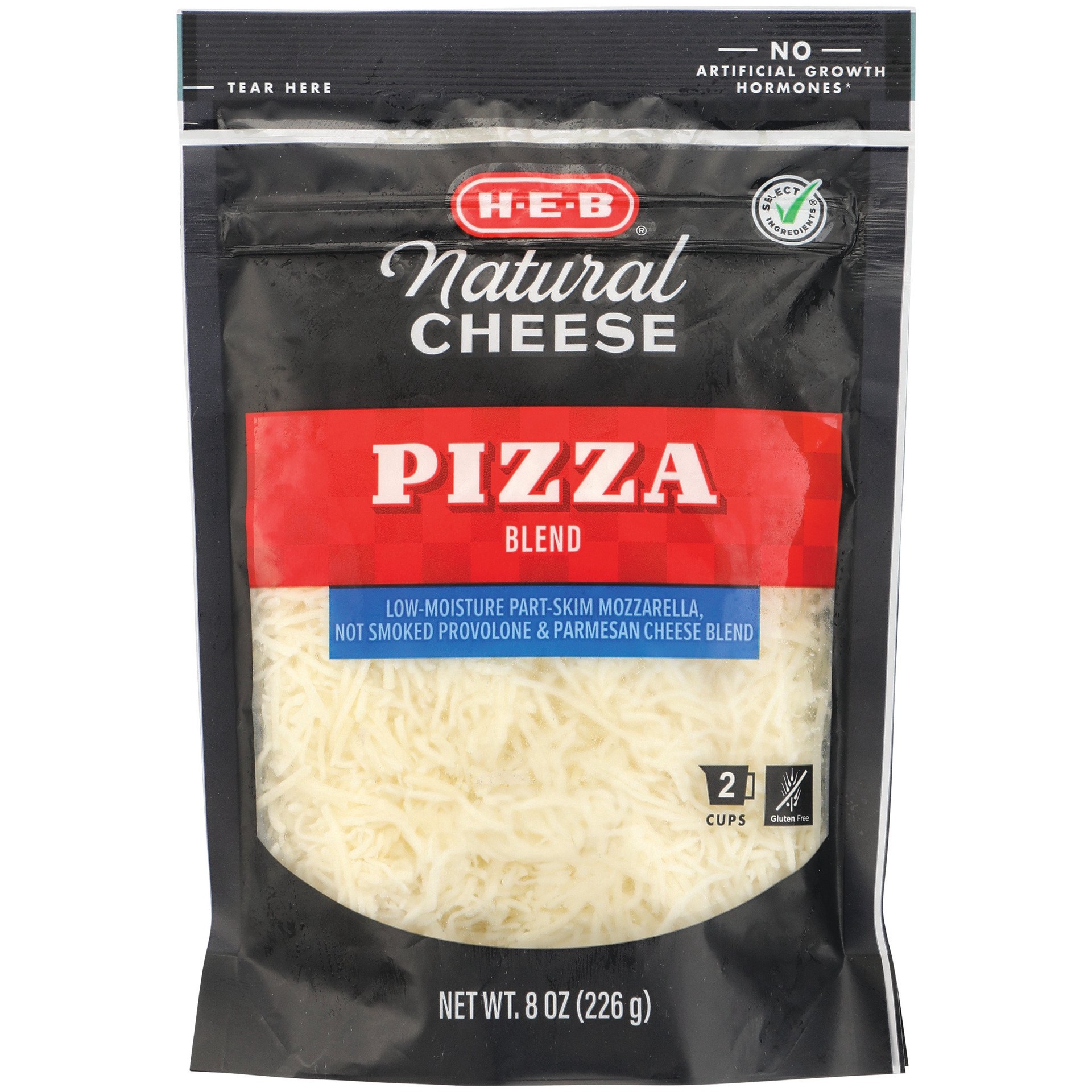slide 1 of 1, H-E-B Natural Cheese Shredded Pizza Blend 8oz, 8 oz