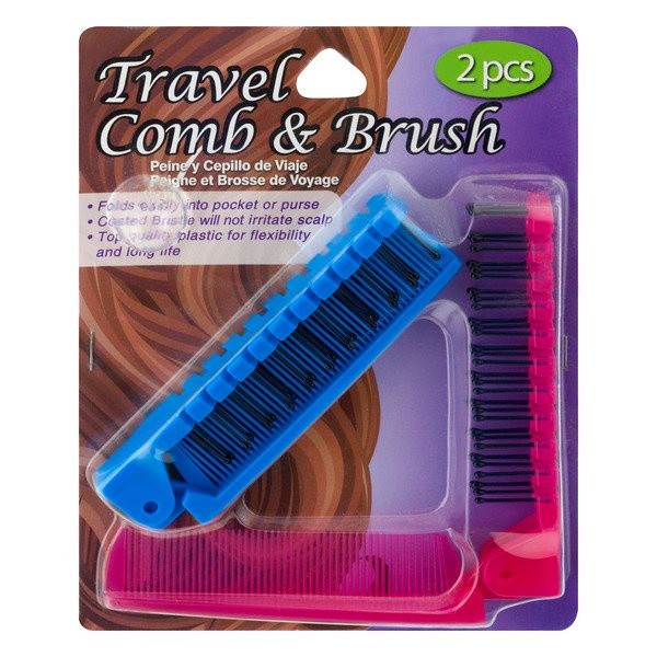 slide 1 of 1, Jacent Travel Comb/Brush, 2 ct