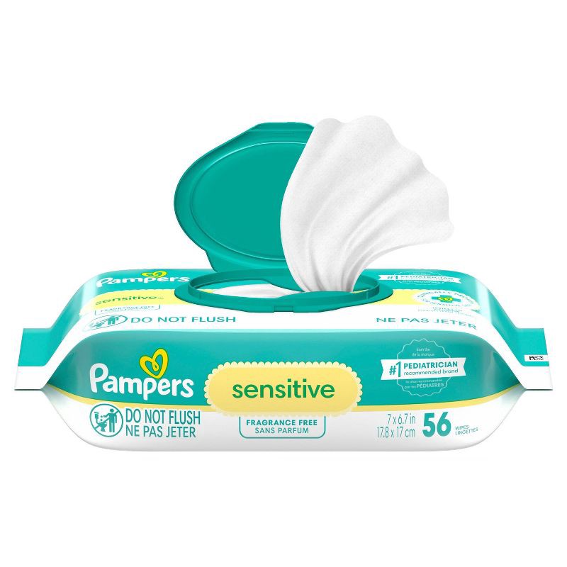 slide 13 of 13, Pampers Sensitive Baby Wipes - 56ct, 56 ct