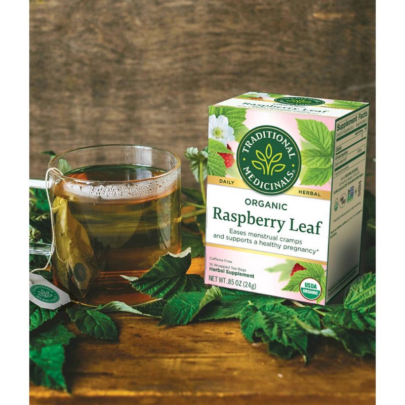 slide 5 of 8, Traditional Medicinals Organic Raspberry Leaf Herbal Tea - 16ct, 16 ct