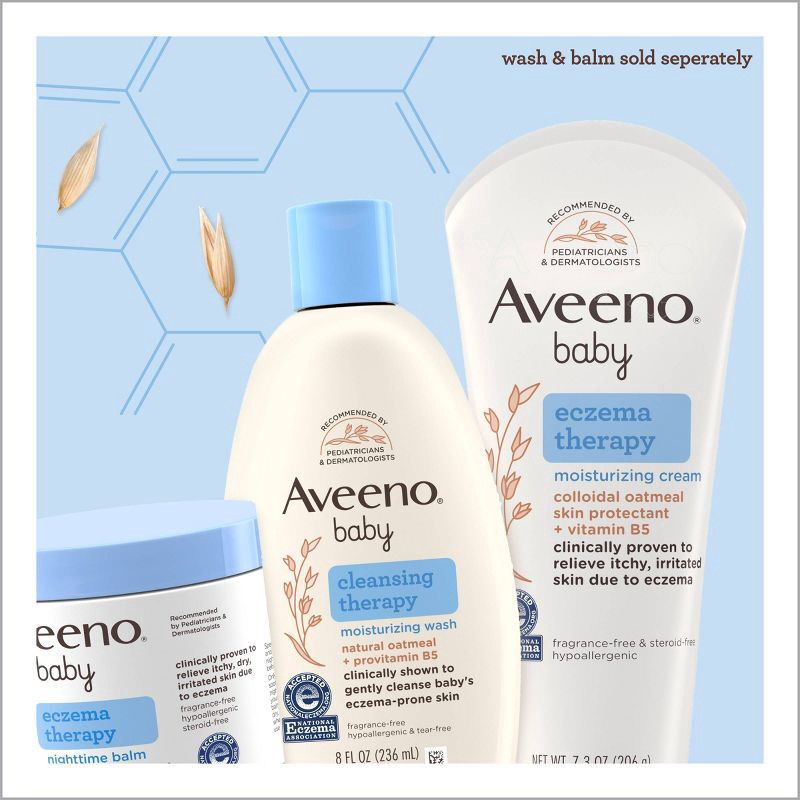 slide 7 of 9, Aveeno Baby Eczema Therapy Moisturizing Cream for Dry, Itchy Skin -7.3oz, 7.3 oz