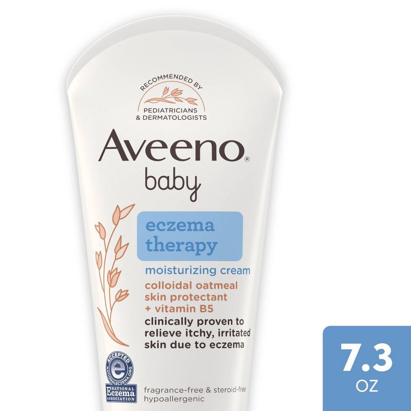 slide 1 of 9, Aveeno Baby Eczema Therapy Moisturizing Cream for Dry, Itchy Skin -7.3oz, 7.3 oz