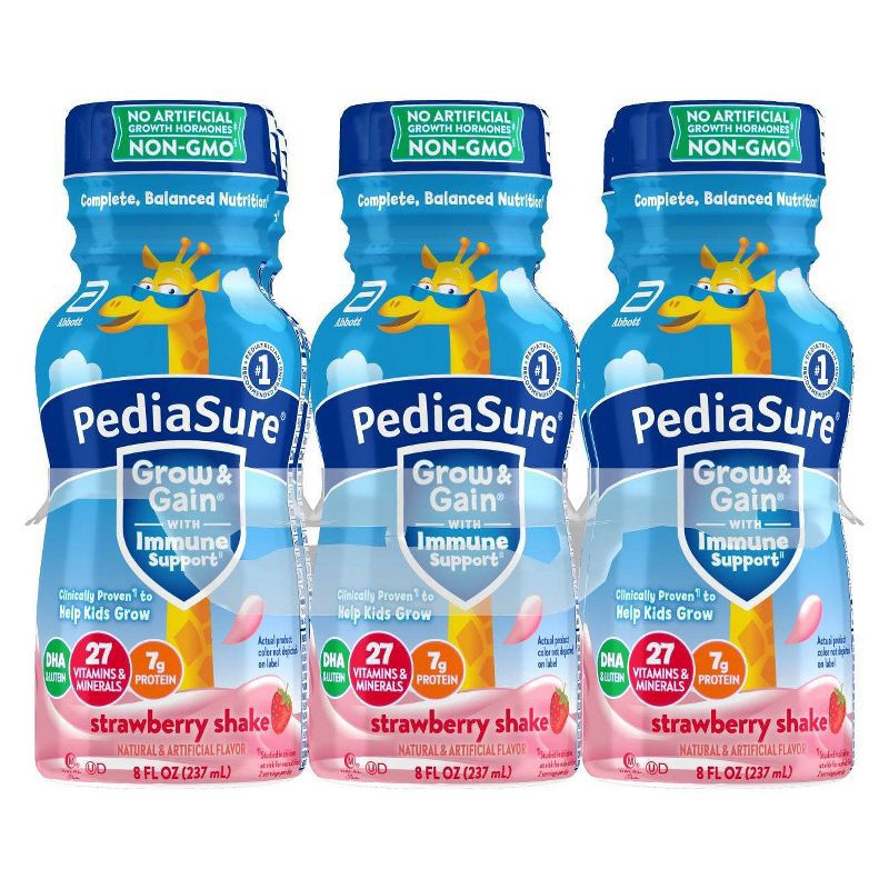 slide 1 of 11, PediaSure Grow Gain Strawberry Shake - 6pk/48 fl oz, 6 ct, 48 fl oz