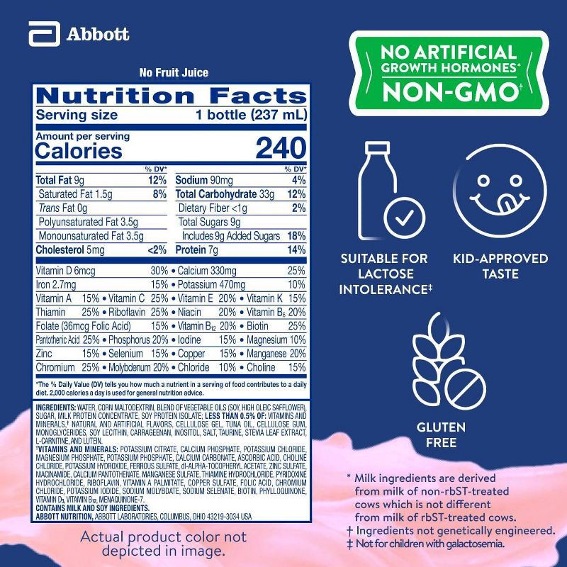 slide 7 of 11, PediaSure Grow Gain Strawberry Shake - 6pk/48 fl oz, 6 ct, 48 fl oz